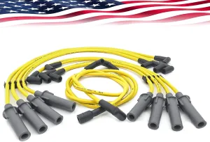 Spark Plug Wire Set for Dodge RAM Jeep Gran Cherokee 5.9L V8 (94-2003) High Temp Rubber Boots 450° F (Silicone)
