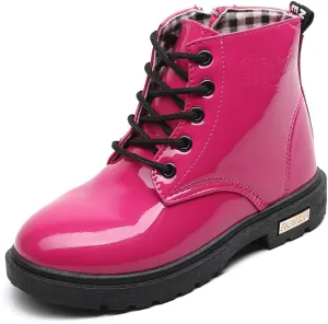 Toddler Ankle Boots Boys Girls Waterproof Outdoor Walking Shoes Combat Boots Rose 4 M US Big Kid