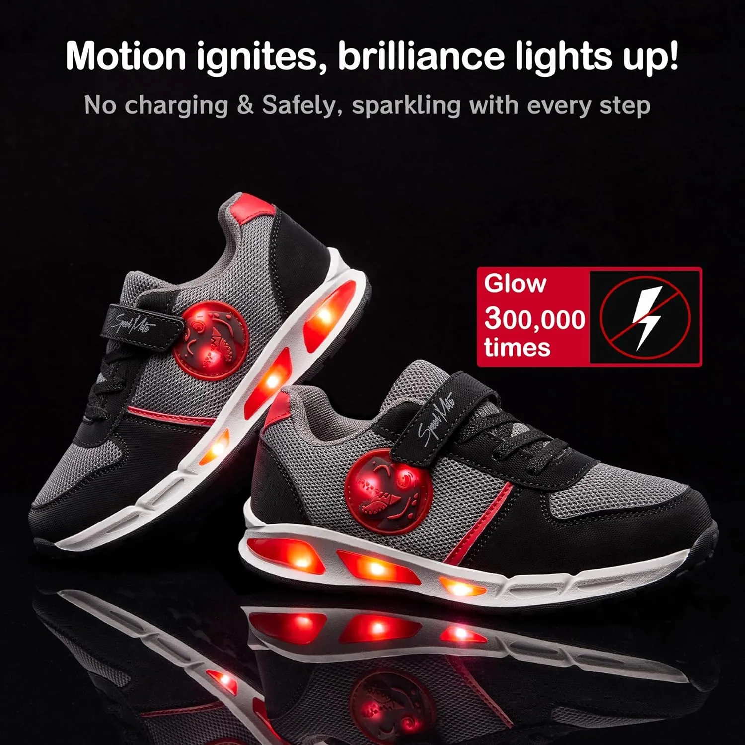 Toddler Light Up Shoes Boys Girls Breathable LED Glowing Luminous Tennis Sneakers for Outdoor Sport(Little/Big Kid)