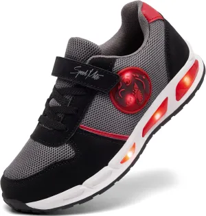 Toddler Light Up Shoes Boys Girls Breathable LED Glowing Luminous Tennis Sneakers for Outdoor Sport(Little/Big Kid)