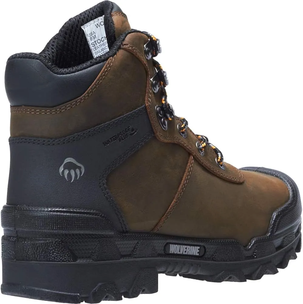 WOLVERINE Men's W10942 Warrior 6" Met Wp-Dark Coffee