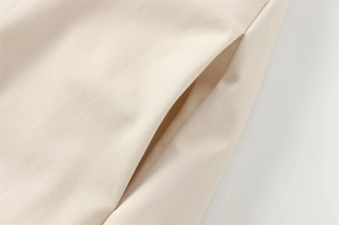 Women Sleeveless Pleated Maxi Long Dresses Front Zipper Pockets Slim A Line Big Hem Holiday Dress