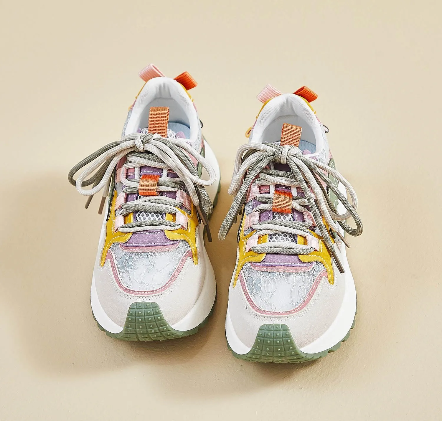 Women's Breathable Platform Sneakers Campus Fashion Lightweight Comfort Walking Shoes