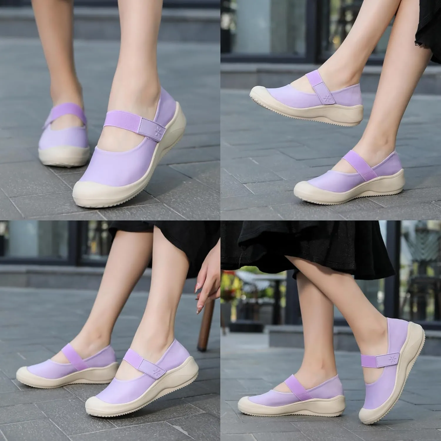 Women's Casual Slip-on Arch Support Mary Jane Shoes,Fashion Hook-Loop Orthopedic Walking Sneakers,Comfort Breathable Soft Sole Non Slip Flats Shoes