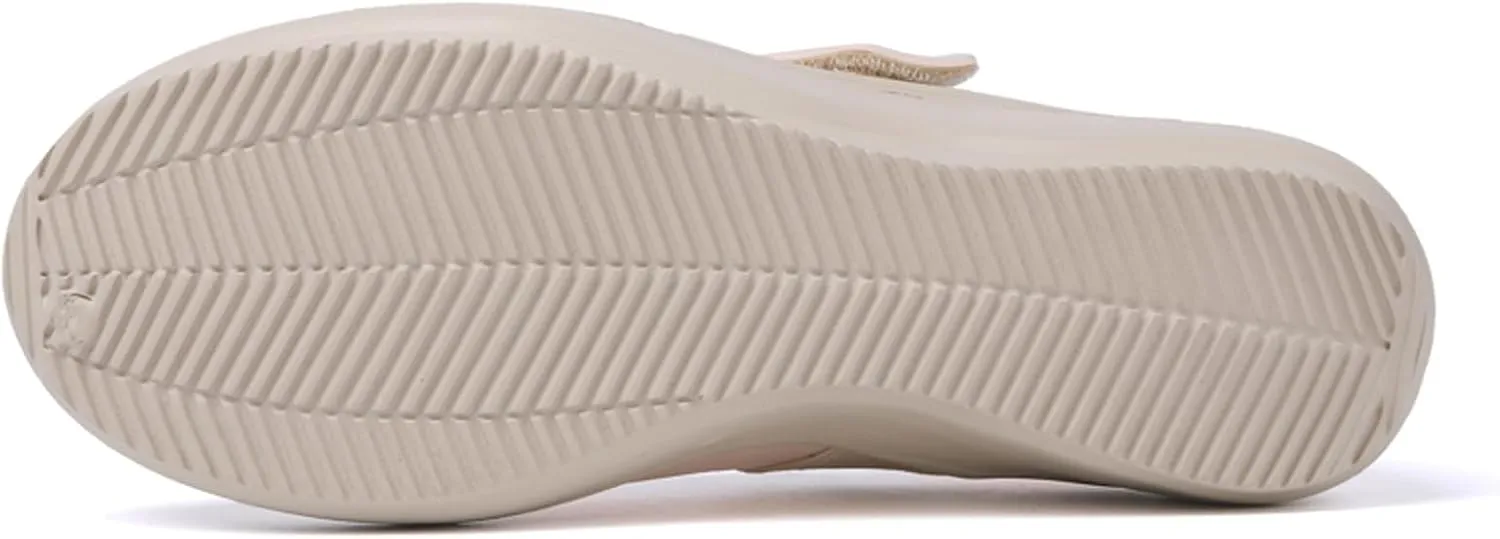 Women's Casual Slip-on Arch Support Mary Jane Shoes,Fashion Hook-Loop Orthopedic Walking Sneakers,Comfort Breathable Soft Sole Non Slip Flats Shoes