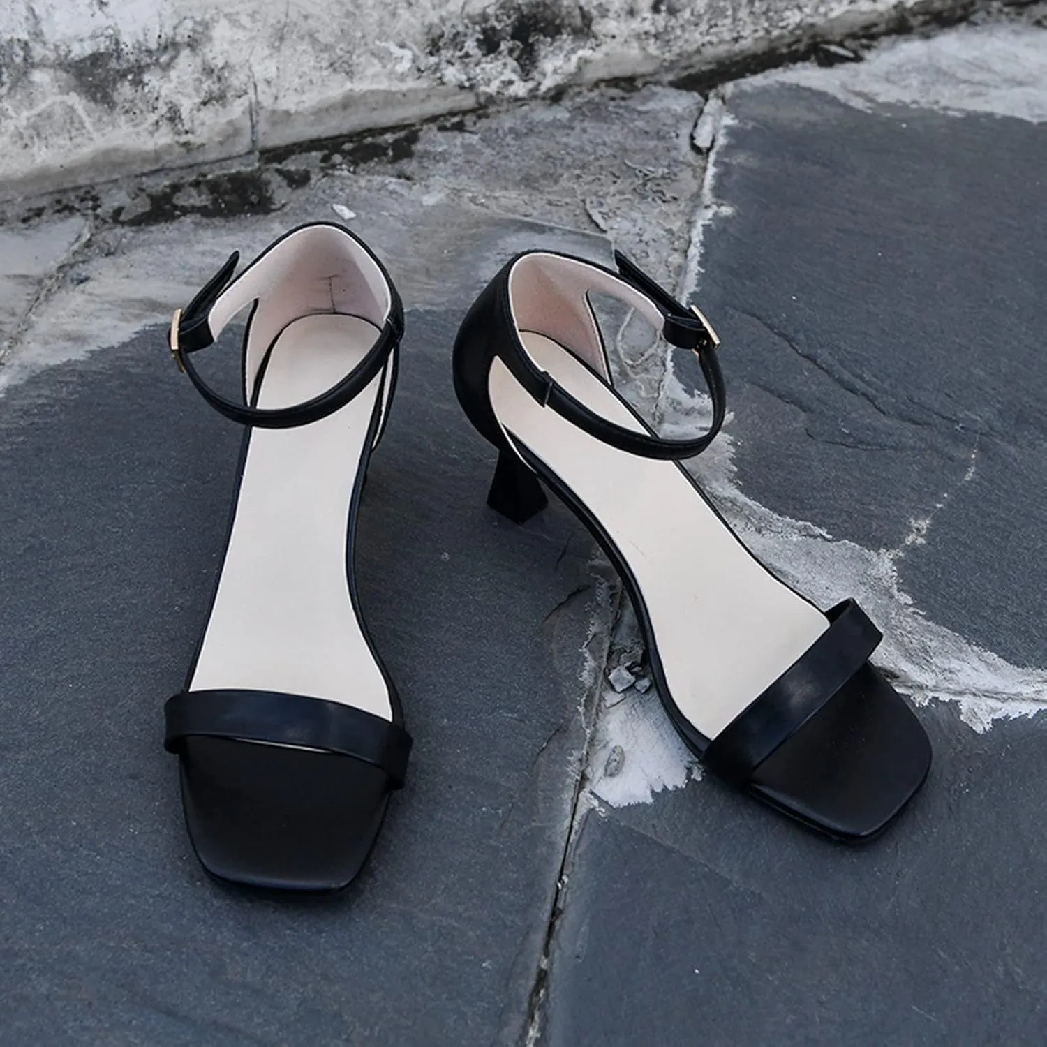 Womens Sandals Dressy Casual Retro Square Toe Boho Sandals Cute Fashion Slingback Lightweight Low Heel Sandals