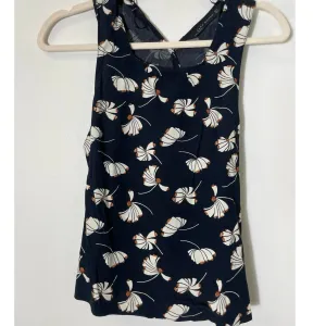 Zara Woman Black Patterned Tank Top Sz S